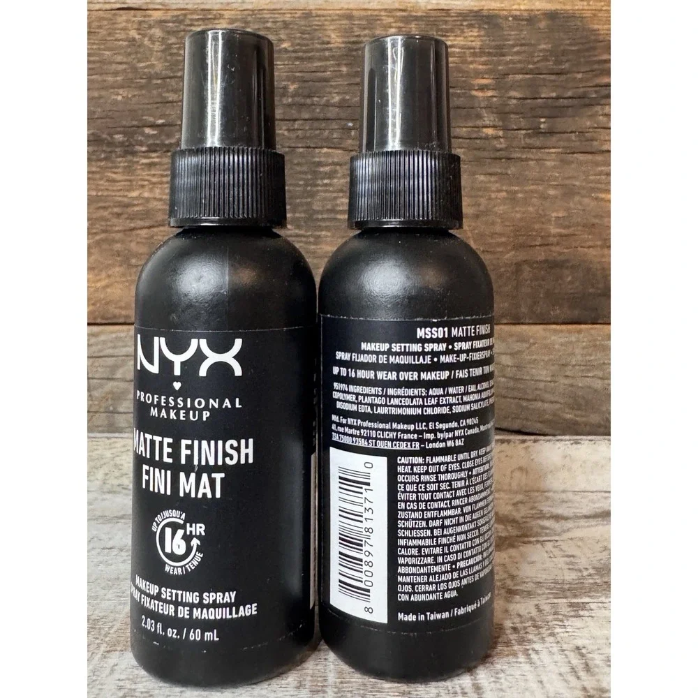 NYX Finish Long‎ Lasting Makeup Setting Spray – 2.03 fl oz (Set of 2)